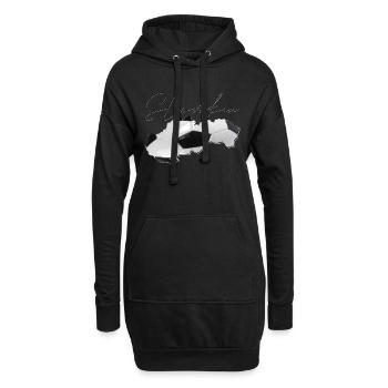 Slowakei Landkarte umrahmt echten Fußball EN - Hoodie-Kleid - Schwarz - Vorne