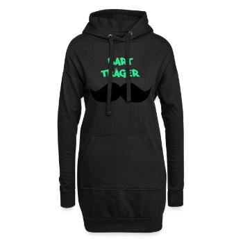 bart träger2 - Hoodie-Kleid - Schwarz - Vorne