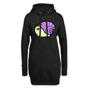 Bande dessinée d’escargot - Sweat-shirt à capuche long Femme - noir - Devant