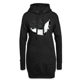 (VAE) Emirate Landkarte umrahmt echten Fußball AE - Hoodie-Kleid - Schwarz - Vorne