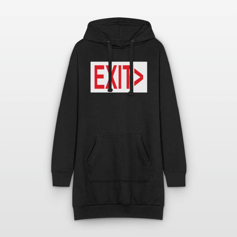Exit / Exit / Emergency Exit Hoodie Dress