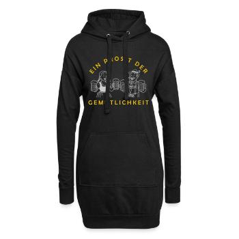 Herr Bier und Frau Bier - Prosit Der Gemütlichkeit - Sweat-shirt à capuche long Femme - noir - Devant