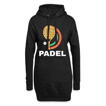 Ich kann kein Padel haben - Hoodie-Kleid - Schwarz - Vorne