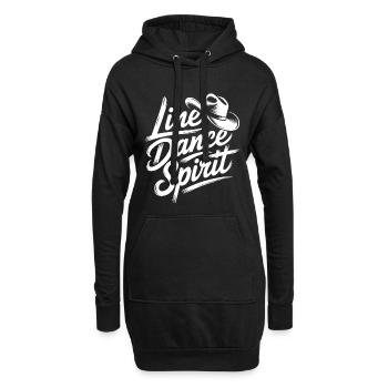 Lettrage spirituel de la danse en ligne - Sweat-shirt à capuche long Femme - noir - Devant