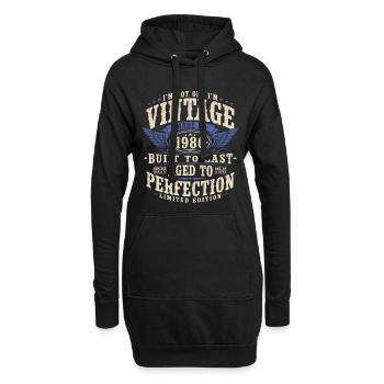 40. Geburtstag 1986 Jahrgang Vintage Geschenk - Hoodie-Kleid - Schwarz - Vorne