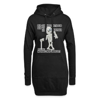 Gefährlichster Job Skeleton | Rentner, Pension - Hoodie-Kleid - Schwarz - Vorne