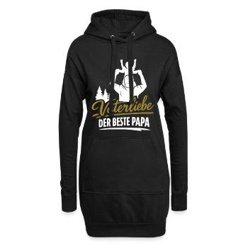 Vaterliebe Der Beste Papa - Hoodie-Kleid - Schwarz - Vorne