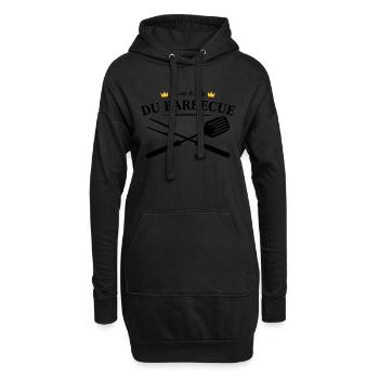 roi du barbecue - Sweat-shirt à capuche long Femme - noir - Devant