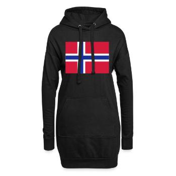 norway flag - Sweat-shirt à capuche long Femme - noir - Devant