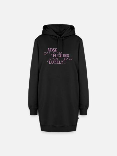 Absolutely frech optimistisch schnörkel Geschenk - Hoodie-Kleid - Schwarz
