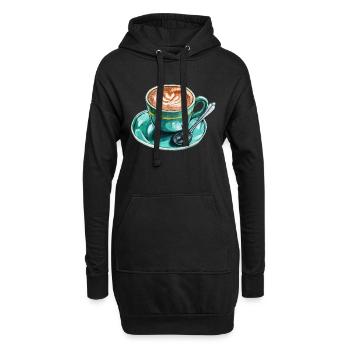 Latte Macchiato - Hoodie-Kleid - Schwarz - Vorne