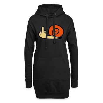 fuck_off_snail - Hoodie-Kleid - Schwarz - Vorne