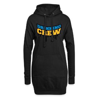 Drinking Crew Graffiti - Hoodie-Kleid - Schwarz - Vorne