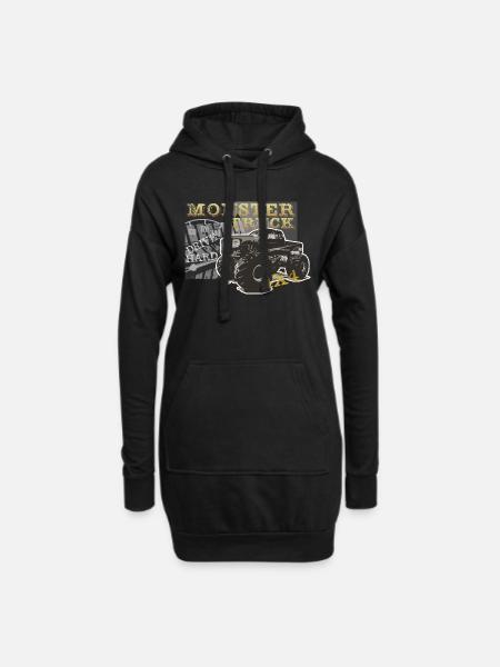 Monstertrck - Hoodie-Kleid - Schwarz