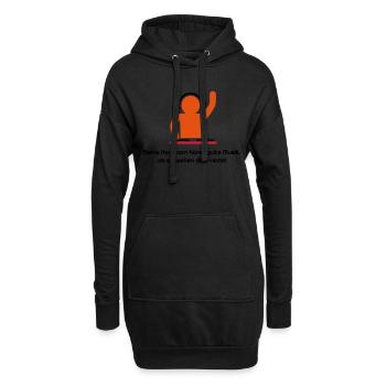 Meine Nachbarn hören gute Musik, - Hoodie-Kleid - Schwarz - Vorne