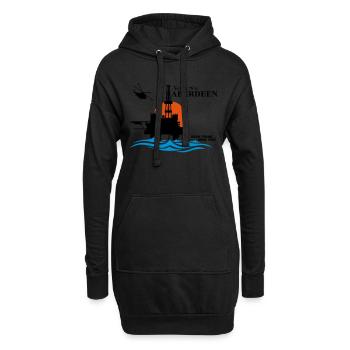 North Sea Aberdeen Oil Rig Platform - Hoodie Dress - black - Front