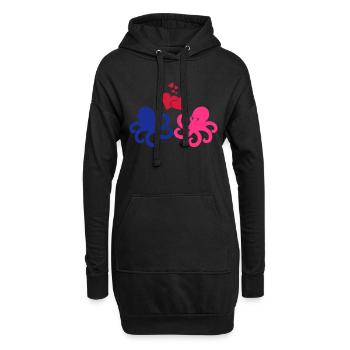 kraken_in_love_02 - Hoodie Dress - black - Front