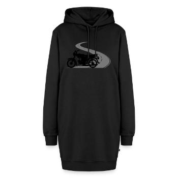 Fahrzeug - Simson Straße - Hoodie-Kleid - Schwarz - Vorne - AI Model Female 172 light (172cm)
