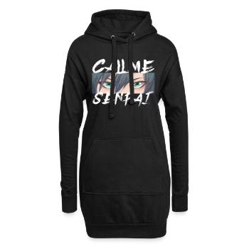 Call Me Senpai - Anime Manga - Hoodie-Kleid - Schwarz - Vorne