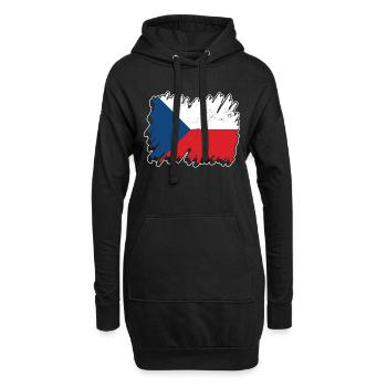 Design tchèque pour les fans tchèques - Sweat-shirt à capuche long Femme - noir - Devant