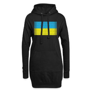 herz ukraine love kiew krim flagge valentin ukrain - Hoodie-Kleid - Schwarz - Vorne