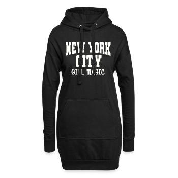 New York City GIRL Magic: New York City Girl Top - Sweat-shirt à capuche long Femme - noir - Devant