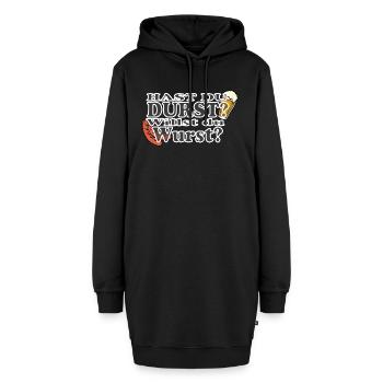 Hast Du Durst Willst Du Wurst - Hoodie-Kleid - Schwarz - Vorne