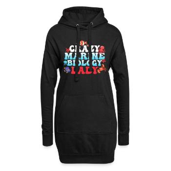 Crazy Marine Biology Lady Ocean Student Scientist - Hoodie Dress - black - Front