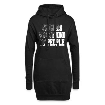funny sayings quote happy animal rights awareness - Hoodie-Kleid - Schwarz - Vorne