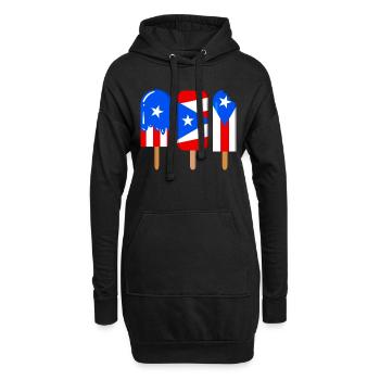 Porto Rico - Sweat-shirt à capuche long Femme - noir - Devant