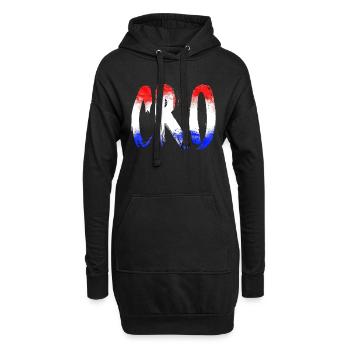 Croatie Croate Hrvatska Croatie Croates Croates Croates - Sweat-shirt à capuche long Femme - noir - Devant