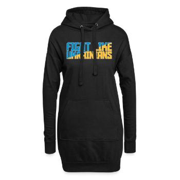 fight like ukrainians Zitat - Hoodie-Kleid - Schwarz - Vorne