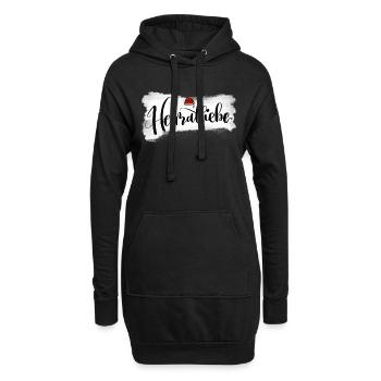 Heimatliebe - Schwarzwald - Bollenhut- Design - Hoodie-Kleid - Schwarz - Vorne