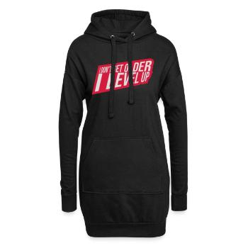 Vieillir - Sweat-shirt à capuche long Femme - noir - Devant