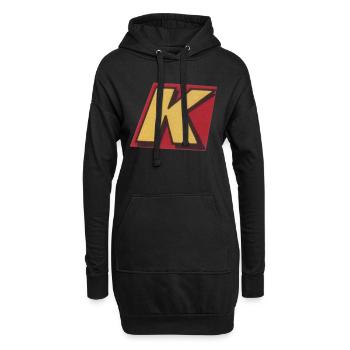 K - Hoodie-Kleid - Schwarz - Vorne