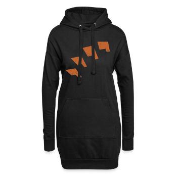 Berkelland VINTAGE - Sweat-shirt à capuche long Femme - noir - Devant