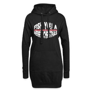 angling adventure fishes awkward - Hoodie-Kleid - Schwarz - Vorne