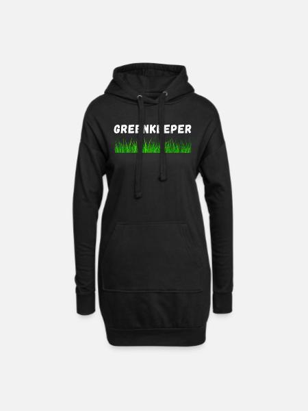 Greenkeeper Platzwart Fußball Gärtner Geschenkidee - Hoodie-Kleid - Schwarz