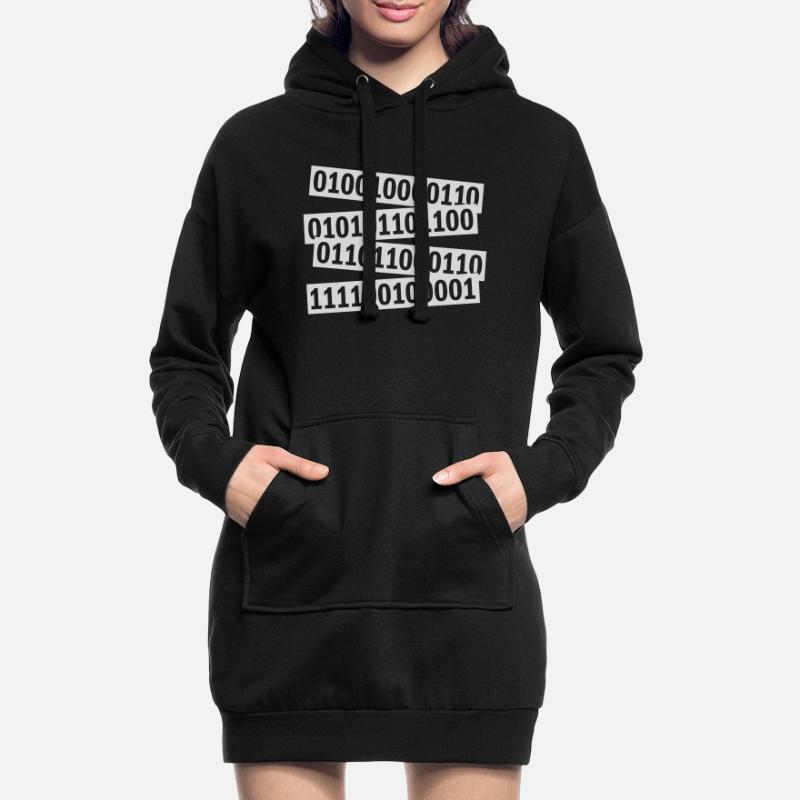 Binär Code Programm Sprache Hoodie-Kleid