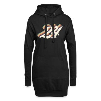 24ème anniversaire vintage - Sweat-shirt à capuche long Femme - noir - Devant