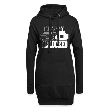 and sleepfunny gamergamer baccalaureate - Hoodie-Kleid - Schwarz - Vorne