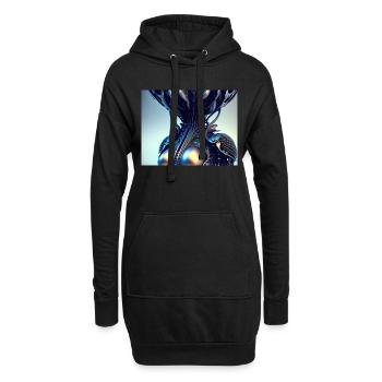 Abstrakt Female - Hoodie-Kleid - Schwarz - Vorne