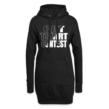 T-shirts pour chats d’affaires Saint-Valentin - Sweat-shirt à capuche long Femme - noir - Devant