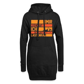 Fahrrad Lastenfahrrad Lastenrad - Hoodie-Kleid - Schwarz - Vorne