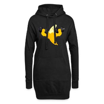 Power Banane - Hoodie-Kleid - Schwarz - Vorne