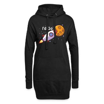 Mars Planet Weltraum Vintage Space Science Sprüche - Hoodie-Kleid - Schwarz - Vorne