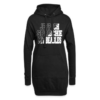 spaß humor hundeliebhaber lieben tier - Hoodie-Kleid - Schwarz - Vorne