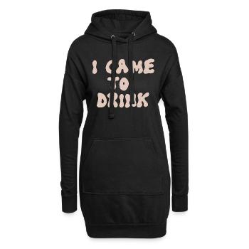 i came to drink - Hoodie-Kleid - Schwarz - Vorne
