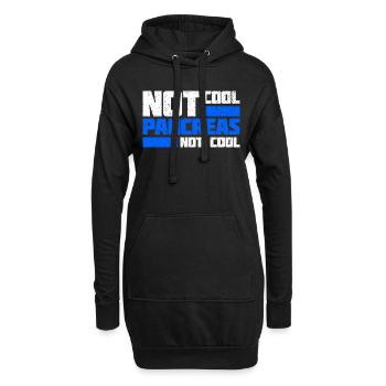 Pas cool Pancréas Pas cool - Chemise pour diabète de type 1 - Sweat-shirt à capuche long Femme - noir - Devant