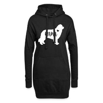 Neufundland Mama Mama Hund Niedliches Muttertagsgeschenk - Hoodie-Kleid - Schwarz - Vorne